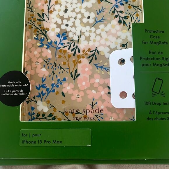 Kate Spade ♠️ New York Apple iPhone 15 Pro Max Protective Hardshell Case - Picture 8 of 9